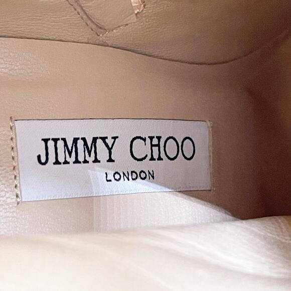 Jimmy Choo White Magik 90 Leather Pointed Toe Heeled Ankle Boot size IT 39 - Picture 11 of 13